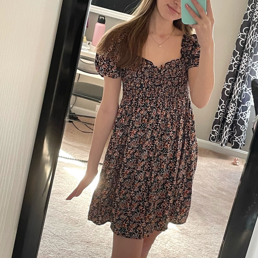floral babydoll dress (NWOT)